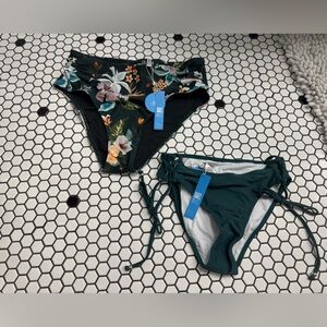 NWT cupshe bikini bottom bundle of 2 size large
